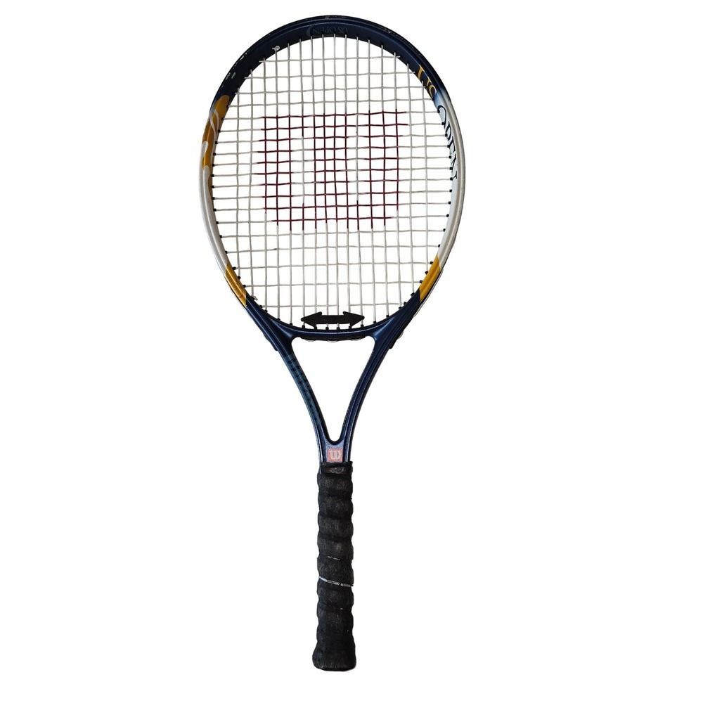 Wilson US Open Tennis Racket Blue Double Beam Technology 4 3/8 L3 Grip with bag‎